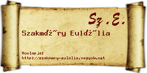 Szakmáry Eulália névjegykártya